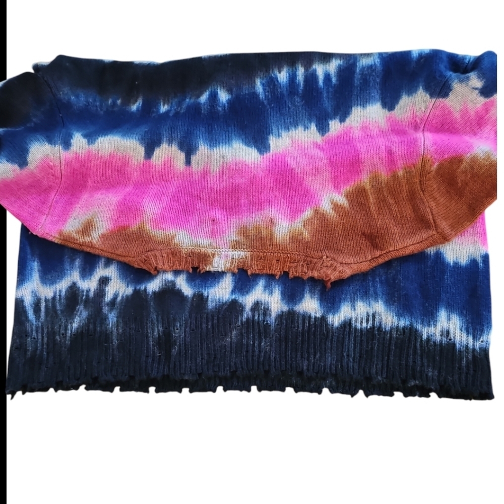 NWT Sandrine Rose x FP Wool Cashmere California Tie Dye Sweater sz XS - Picture 9 of 11